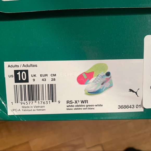 NEW PUMA RS-X3 WAVE RACER MULTI-COLOR MEN'S RUNNING WORKOUT SHOES SIZE 10 - Picture 8 of 9